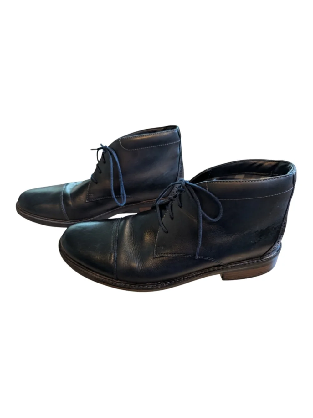 Bostonian Maxton Black Leather Chukkas Boots US 10M Career
